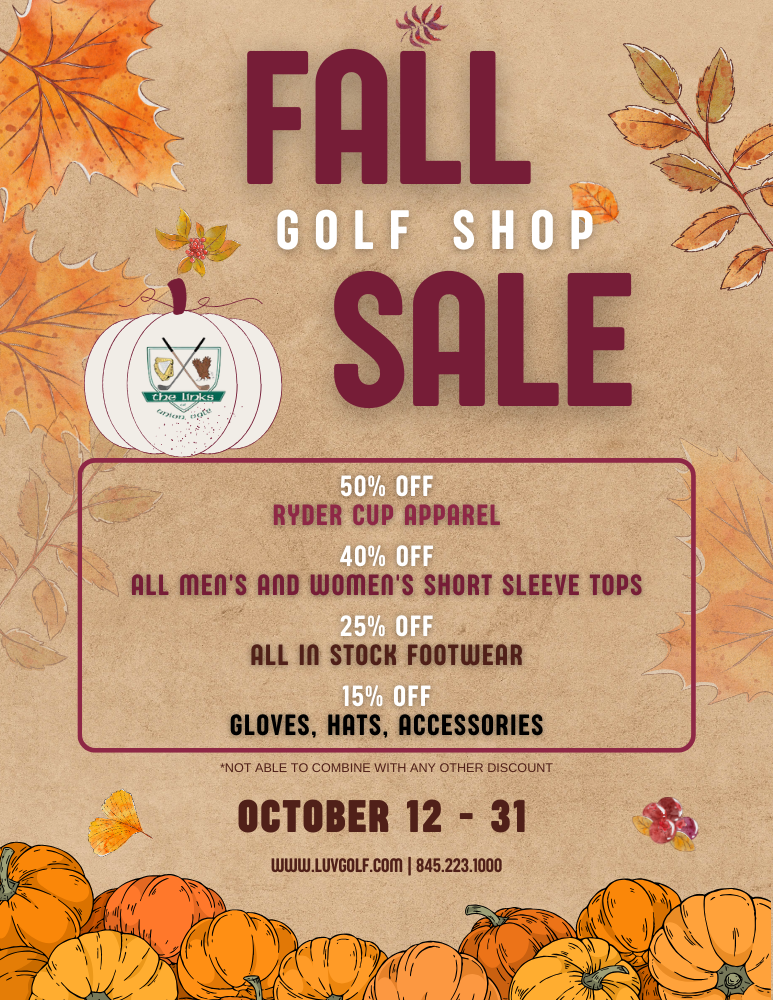 Links at Union Vale Fall Merch Sale flyer 1
